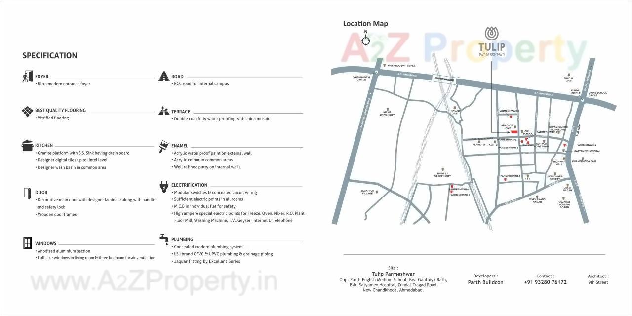  of real estate project Tulip Parmeshwar located at Zundal, Gandhinagar, Gujarat