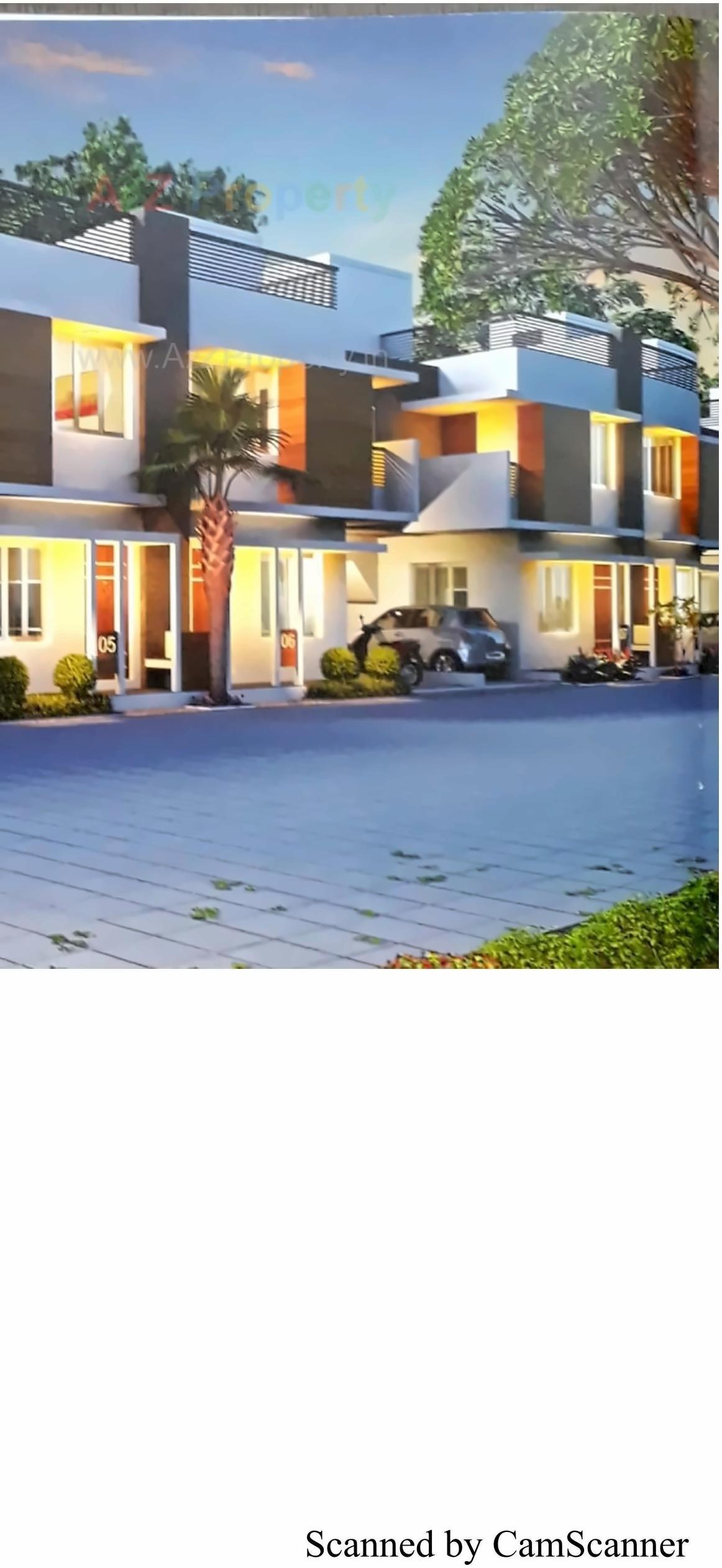 3D Elevation of real estate project Tulsi Bungalows located at Vavol, Gandhinagar, Gujarat