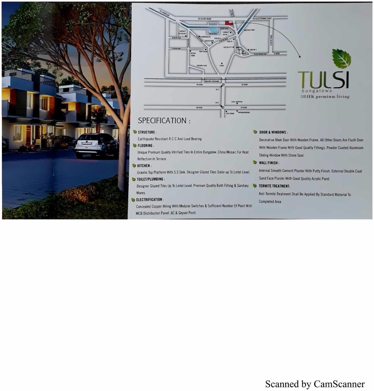  of real estate project Tulsi Bungalows located at Vavol, Gandhinagar, Gujarat