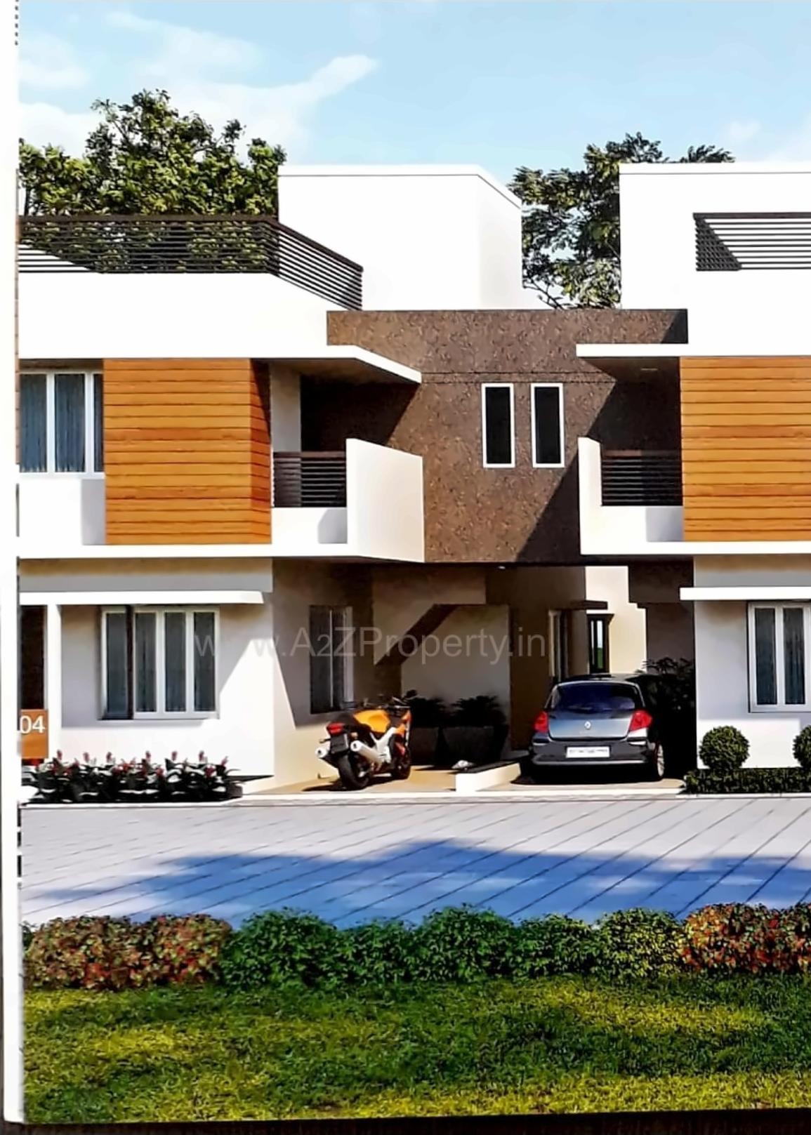 3D Elevation of real estate project Tulsi Bungalows located at Vavol, Gandhinagar, Gujarat