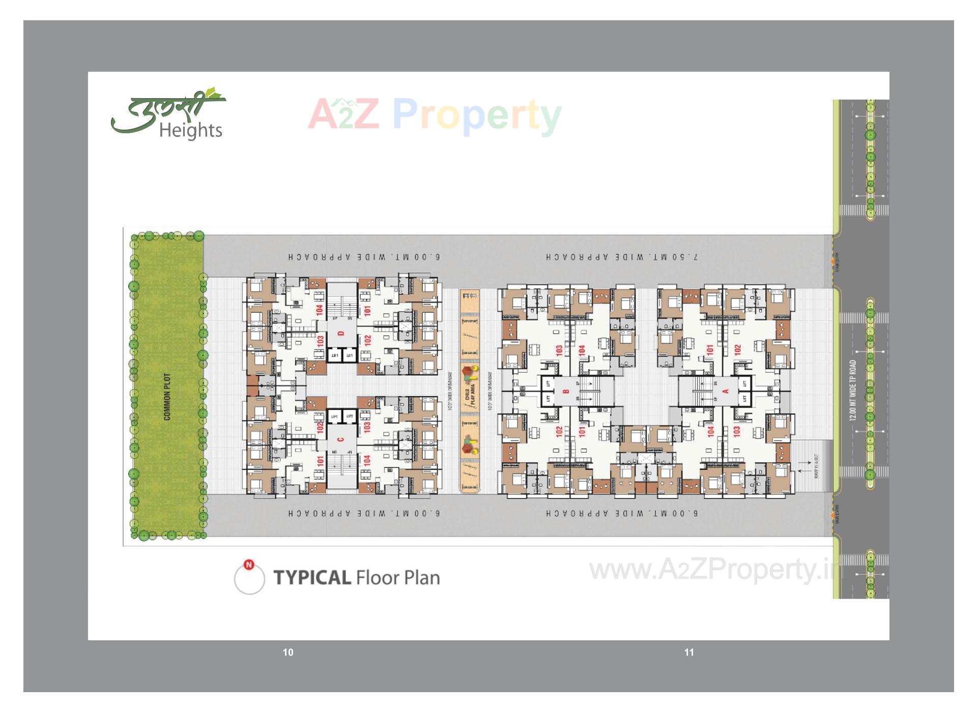 Layout of real estate project Tulsi Heights located at Kudasan, Gandhinagar, Gujarat