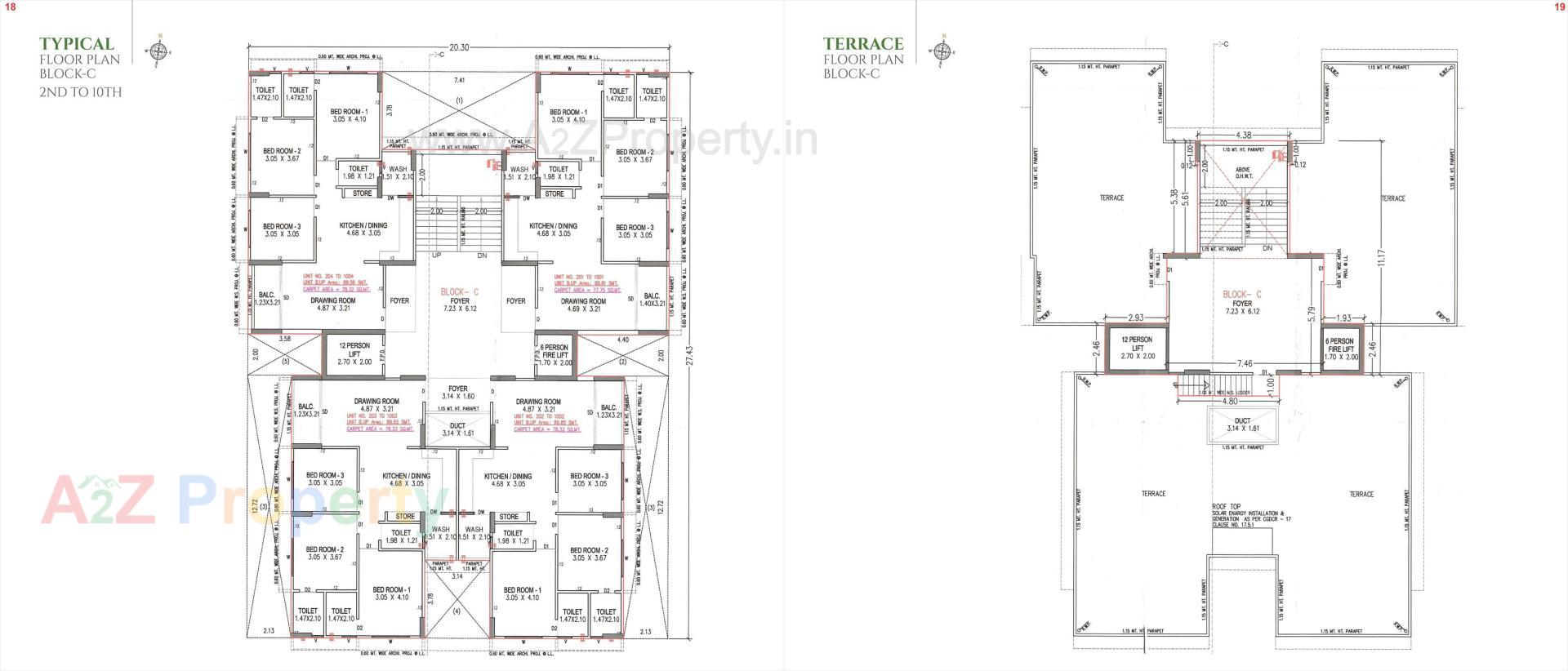 Layout of real estate project Tulsi Paradise located at Gandhinagar, Gandhinagar, Gujarat