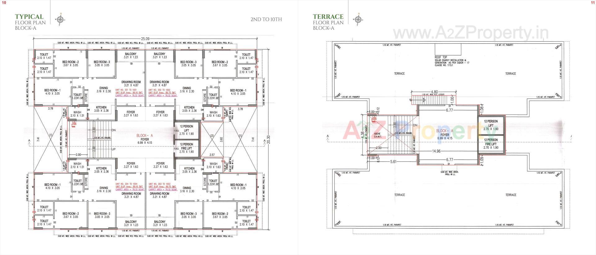 Layout of real estate project Tulsi Paradise located at Gandhinagar, Gandhinagar, Gujarat