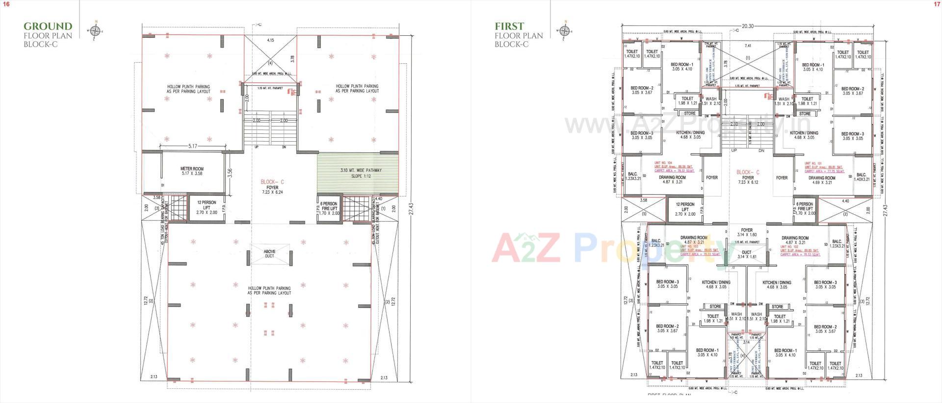 Layout of real estate project Tulsi Paradise located at Gandhinagar, Gandhinagar, Gujarat
