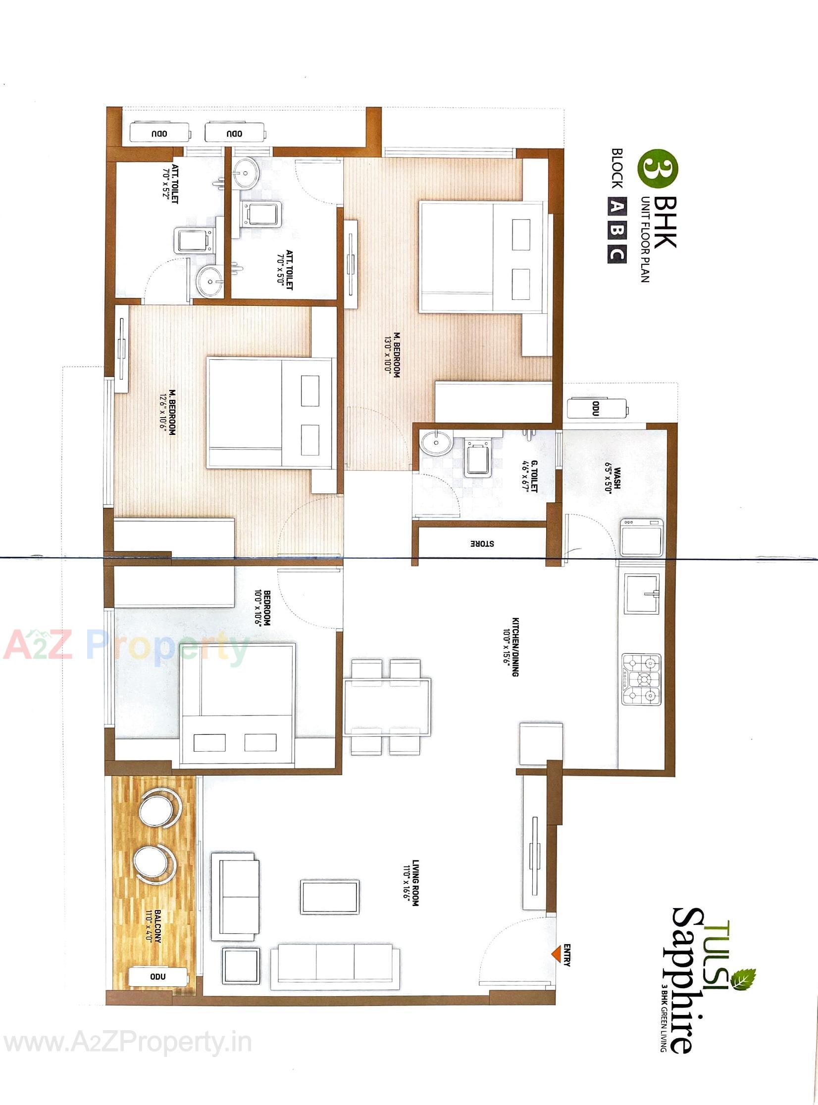 Layout of real estate project Tulsi Sapphire located at Vavol, Gandhinagar, Gujarat