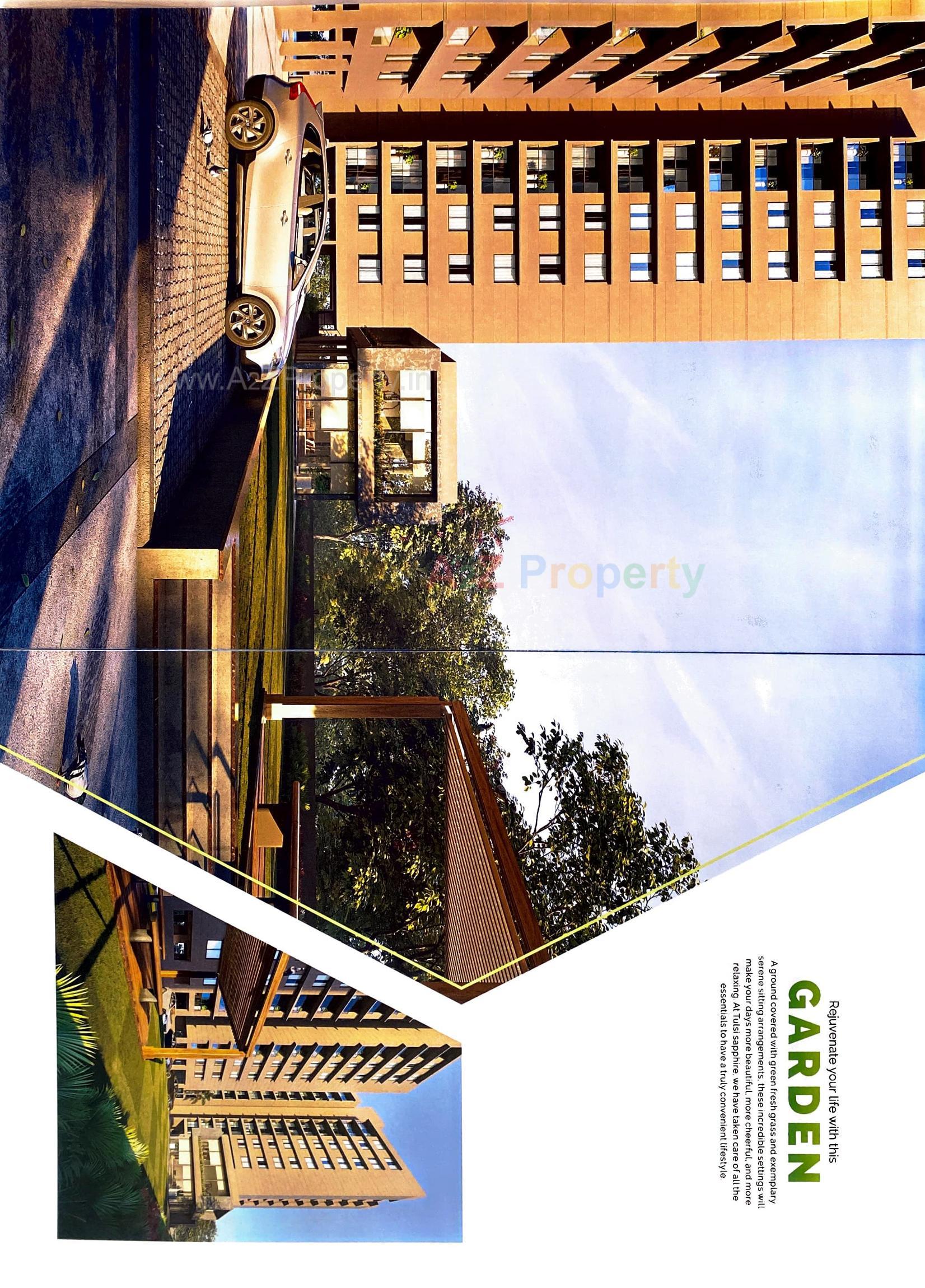 3D Elevation of real estate project Tulsi Sapphire located at Vavol, Gandhinagar, Gujarat