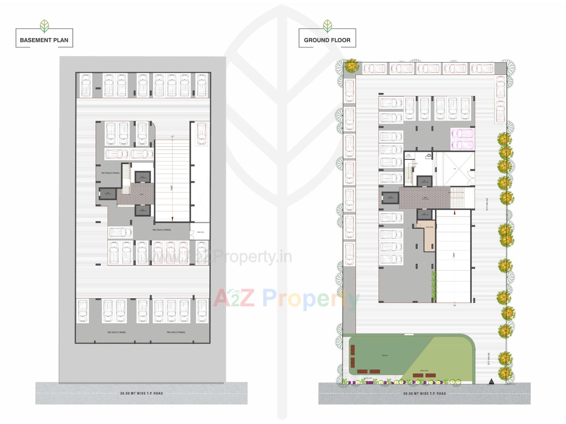 Layout of real estate project Tulsi Sky located at Kudasan, Gandhinagar, Gujarat