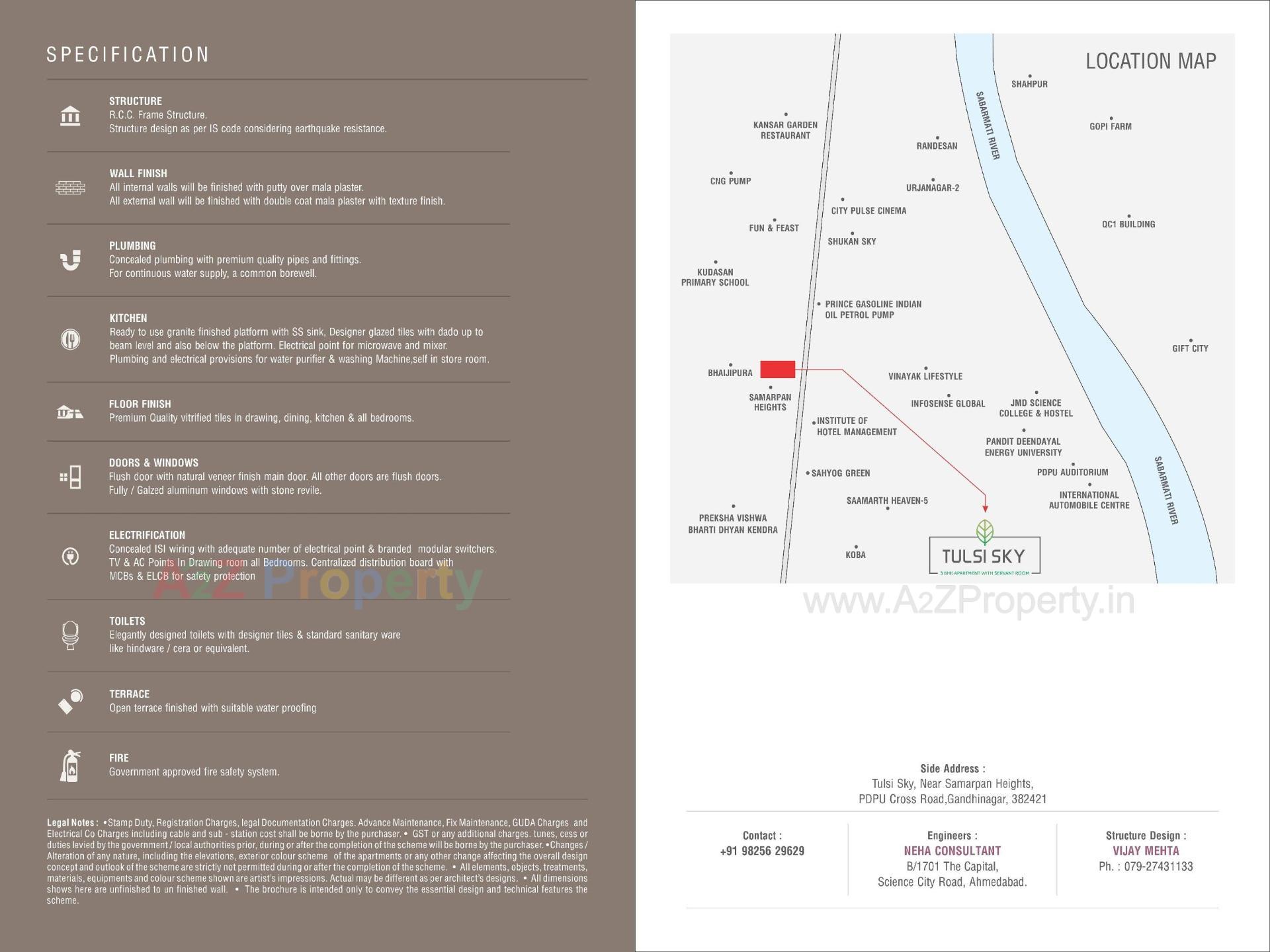  of real estate project Tulsi Sky located at Kudasan, Gandhinagar, Gujarat