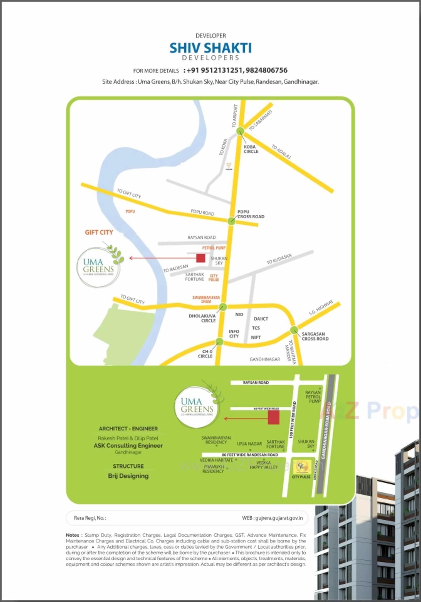  of real estate project Uma Greens located at Gandhinagar, Gandhinagar, Gujarat