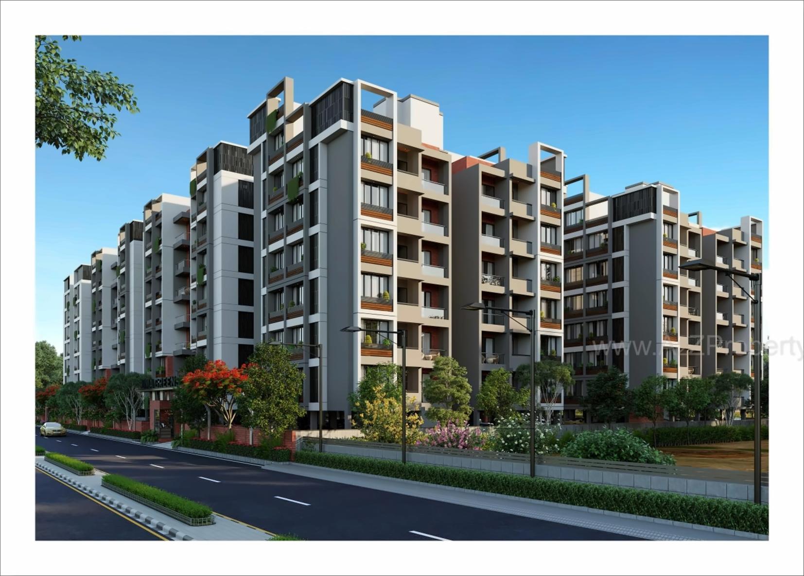 3D Elevation of real estate project Uma Greens located at Gandhinagar, Gandhinagar, Gujarat