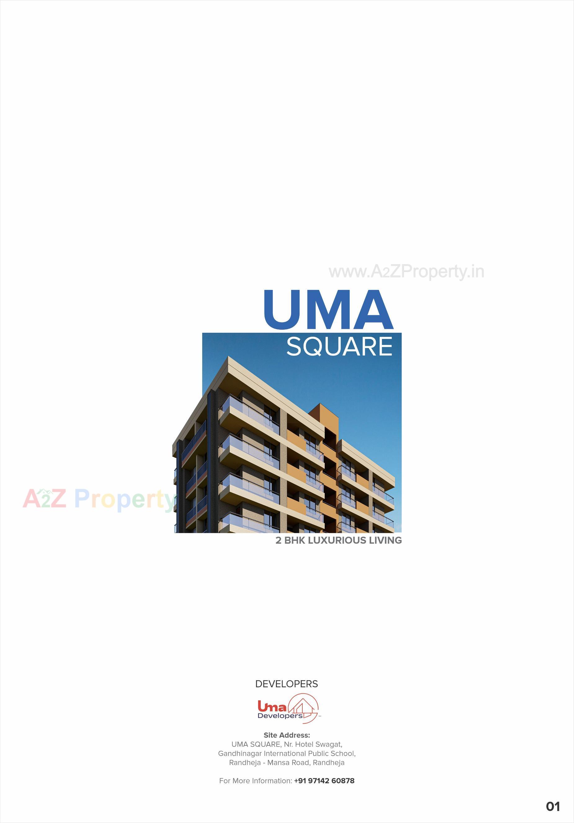  of real estate project Uma Square located at Randheja, Gandhinagar, Gujarat
