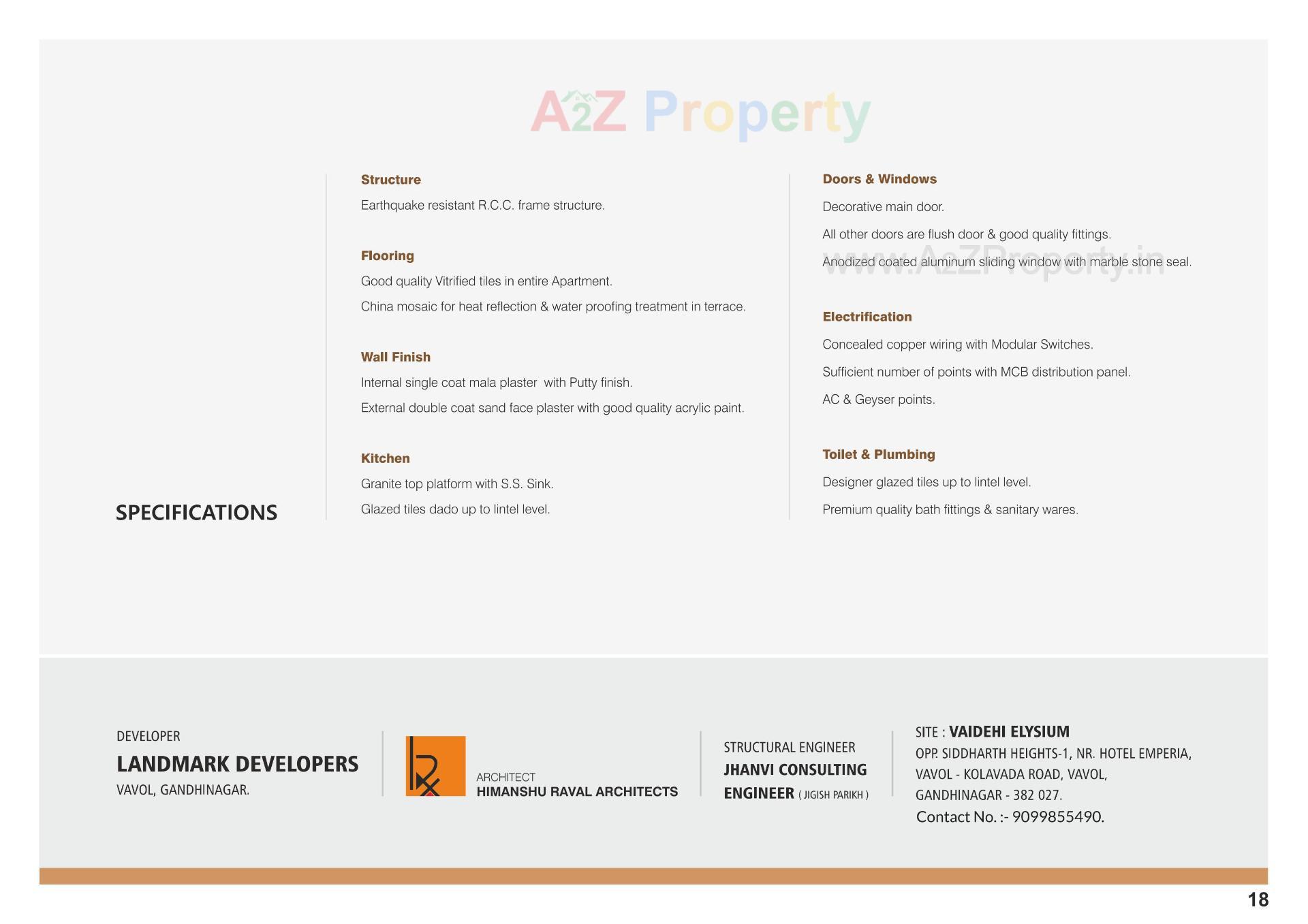  of real estate project Vaidehi Elysium located at Vavol, Gandhinagar, Gujarat