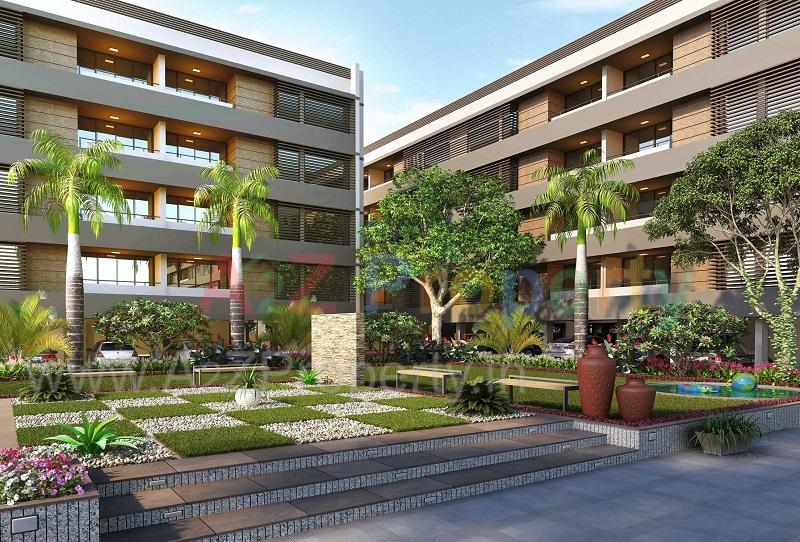 3D Elevation of real estate project Vaidehi Ii located at Vavol, Gandhinagar, Gujarat