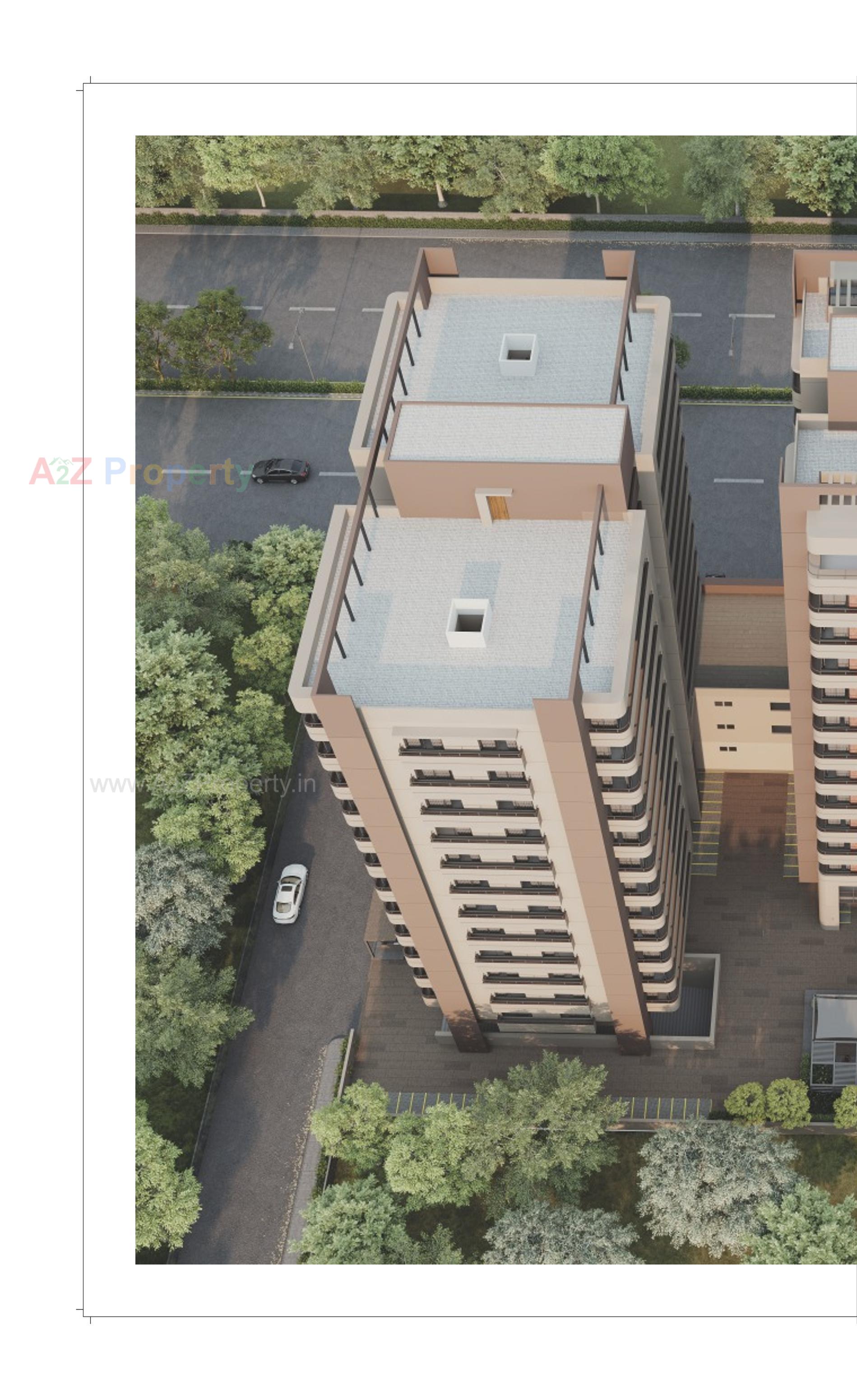 3D Elevation of real estate project Vaidehi Shine located at Vavol, Gandhinagar, Gujarat