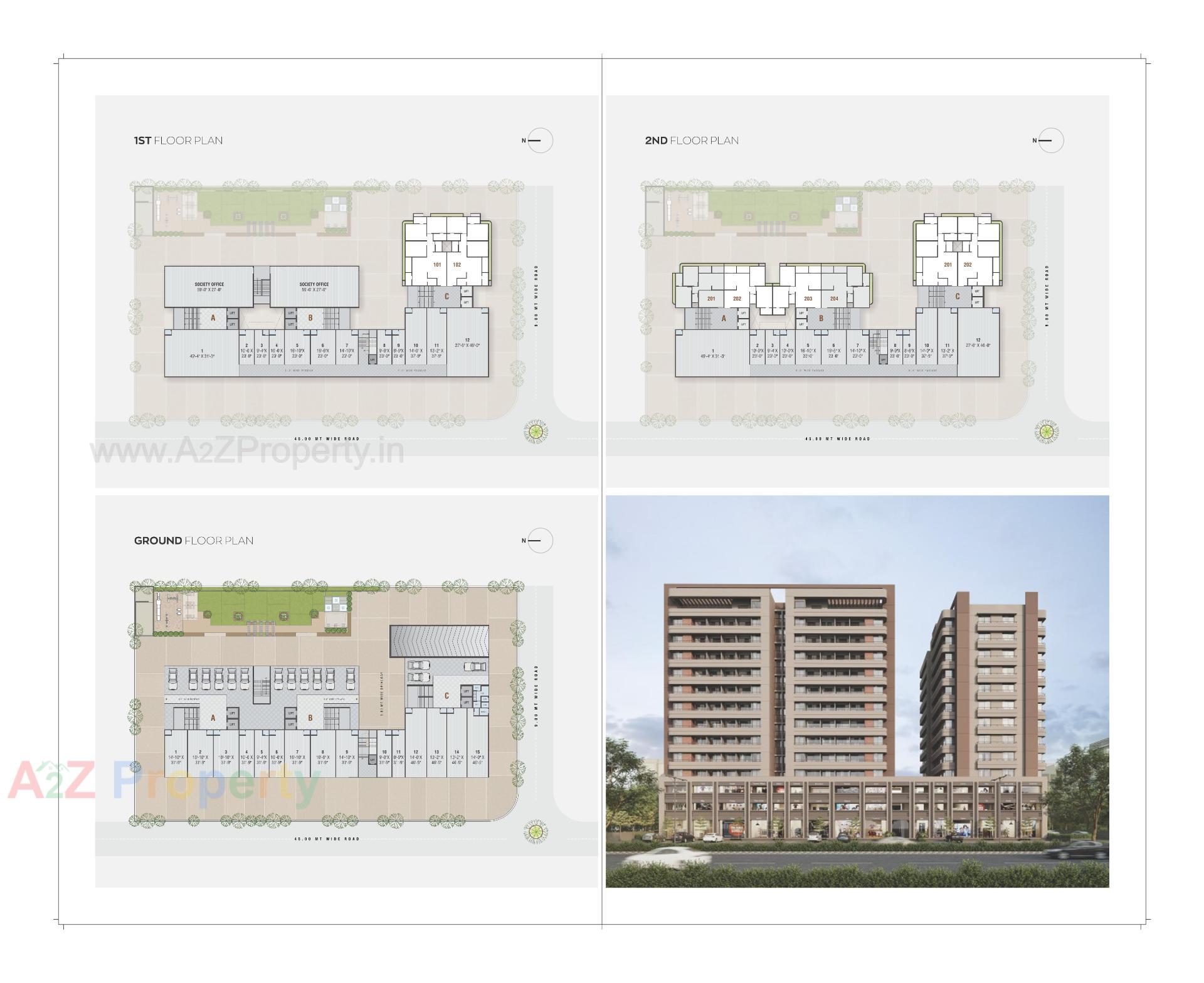 Layout of real estate project Vaidehi Shine located at Vavol, Gandhinagar, Gujarat