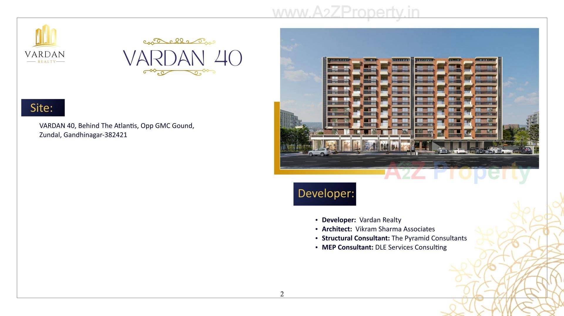  of real estate project Vardan 40 located at Zundal, Gandhinagar, Gujarat