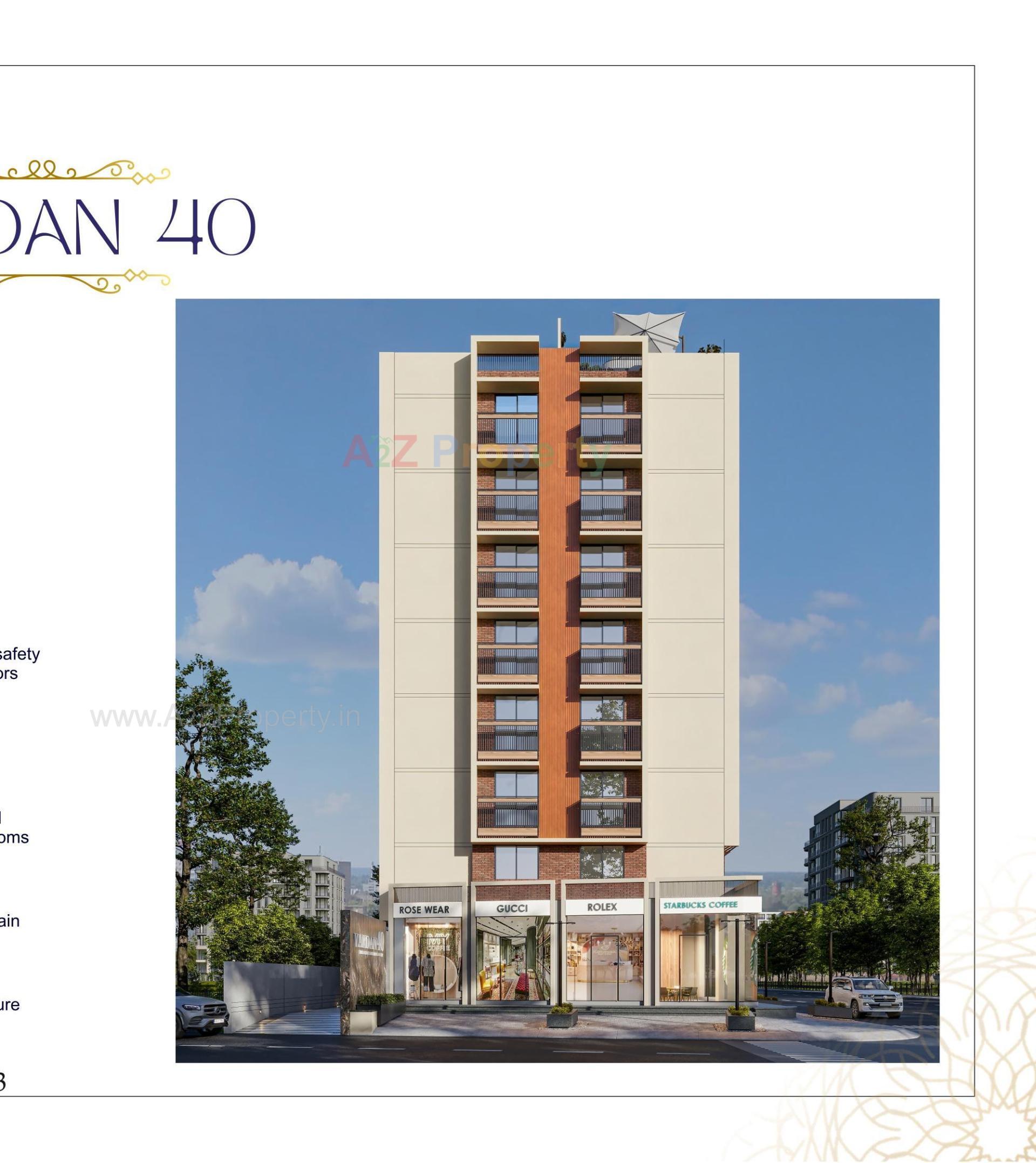 3D Elevation of real estate project Vardan 40 located at Zundal, Gandhinagar, Gujarat