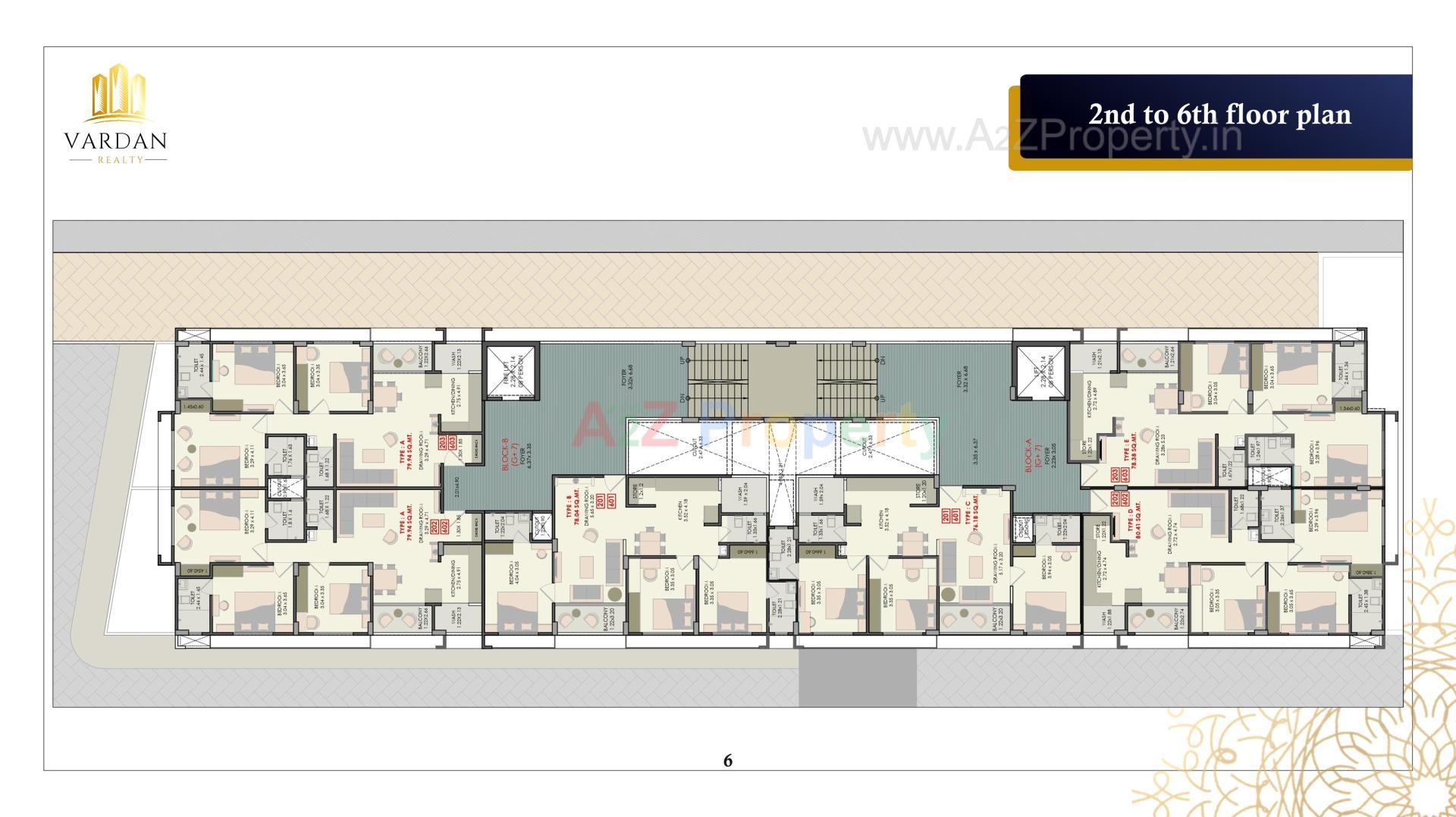 Layout of real estate project Vardan 40 located at Zundal, Gandhinagar, Gujarat