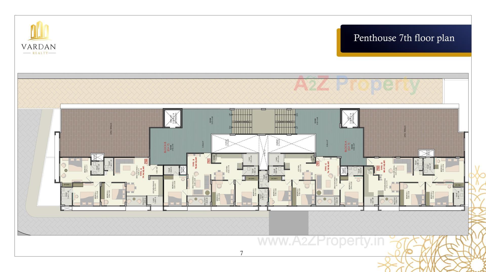 Layout of real estate project Vardan 40 located at Zundal, Gandhinagar, Gujarat