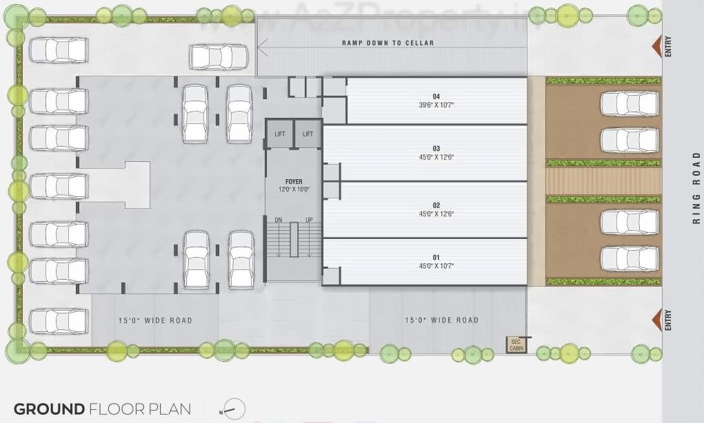 Layout of real estate project Vashikaa Aahan located at Zundal, Gandhinagar, Gujarat