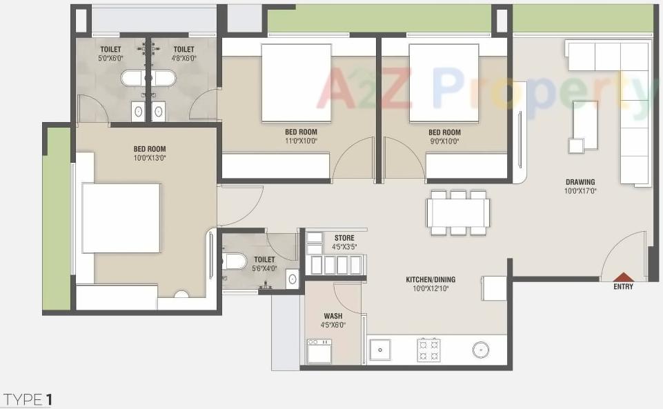 Layout of real estate project Vashikaa Aahan located at Zundal, Gandhinagar, Gujarat