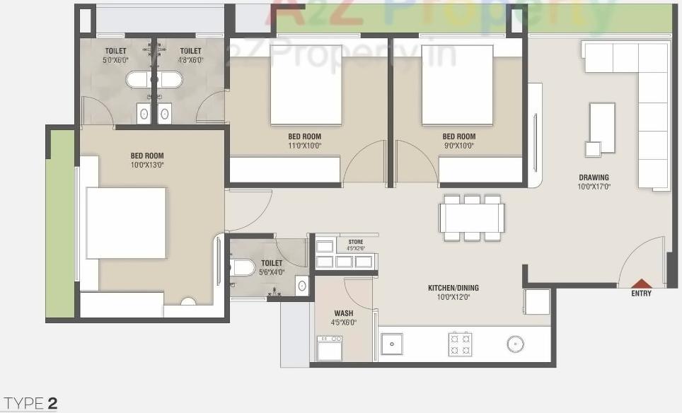Layout of real estate project Vashikaa Aahan located at Zundal, Gandhinagar, Gujarat