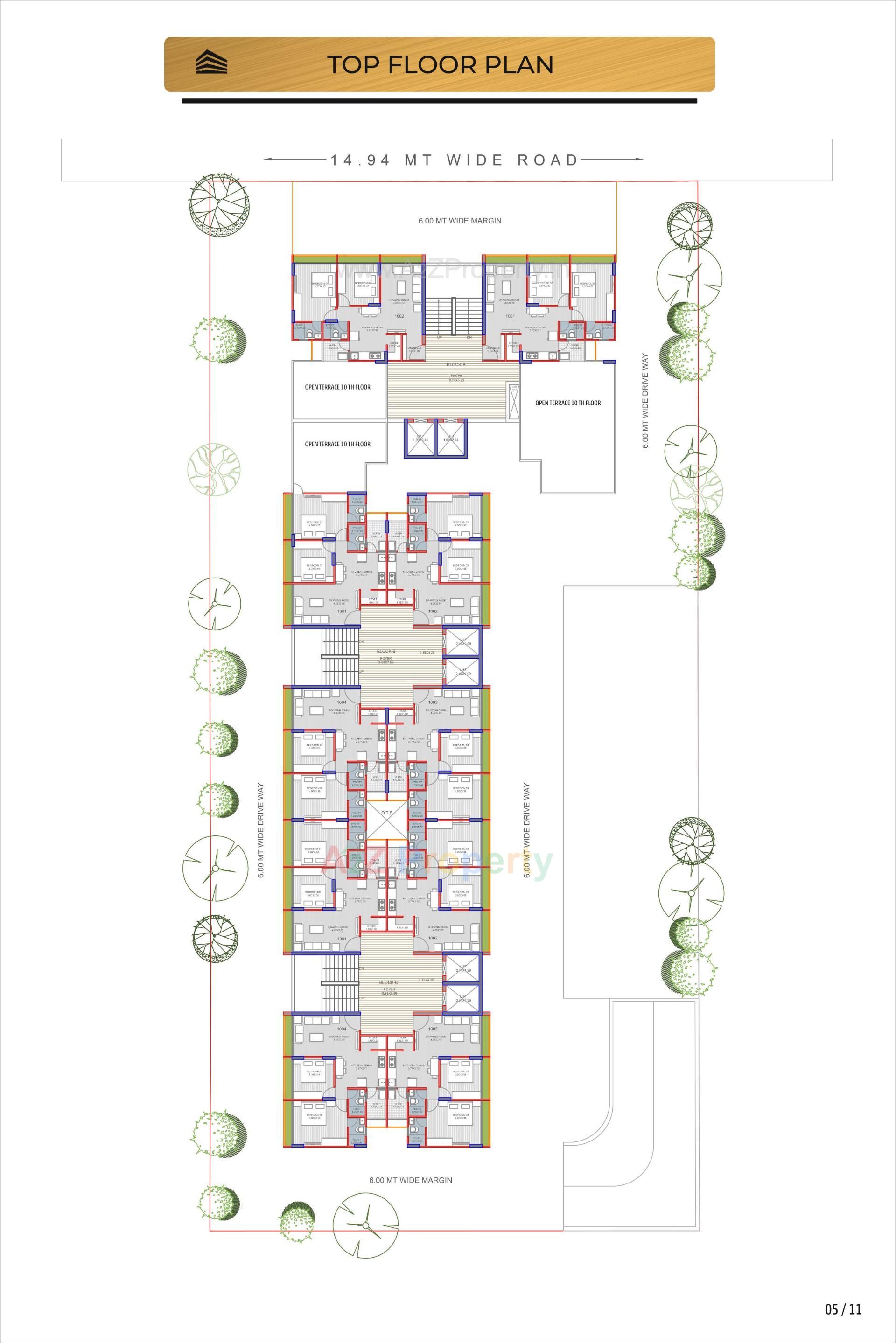 Layout of real estate project Vashikaa Embark located at Zundal, Gandhinagar, Gujarat