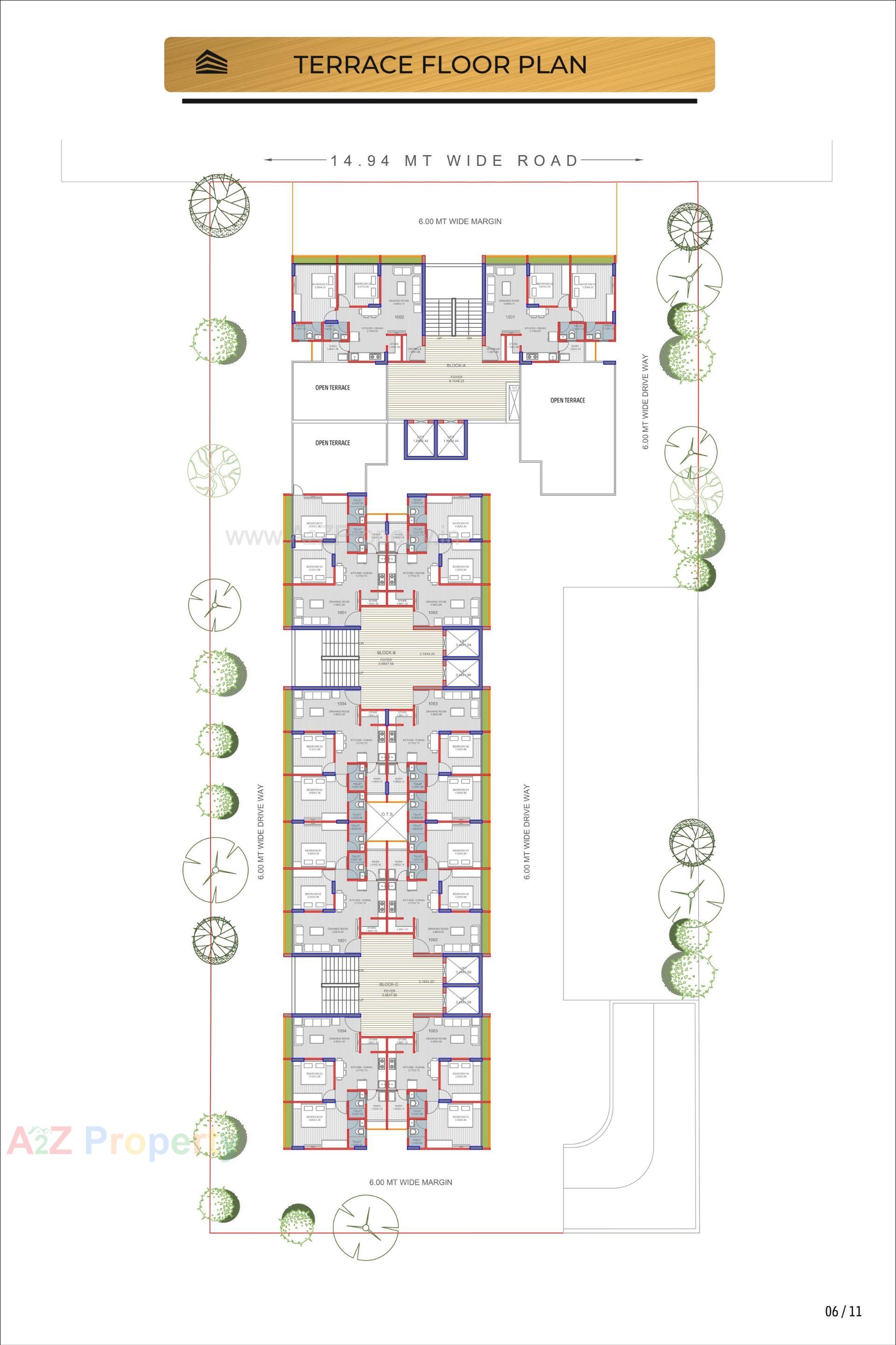 Layout of real estate project Vashikaa Embark located at Zundal, Gandhinagar, Gujarat