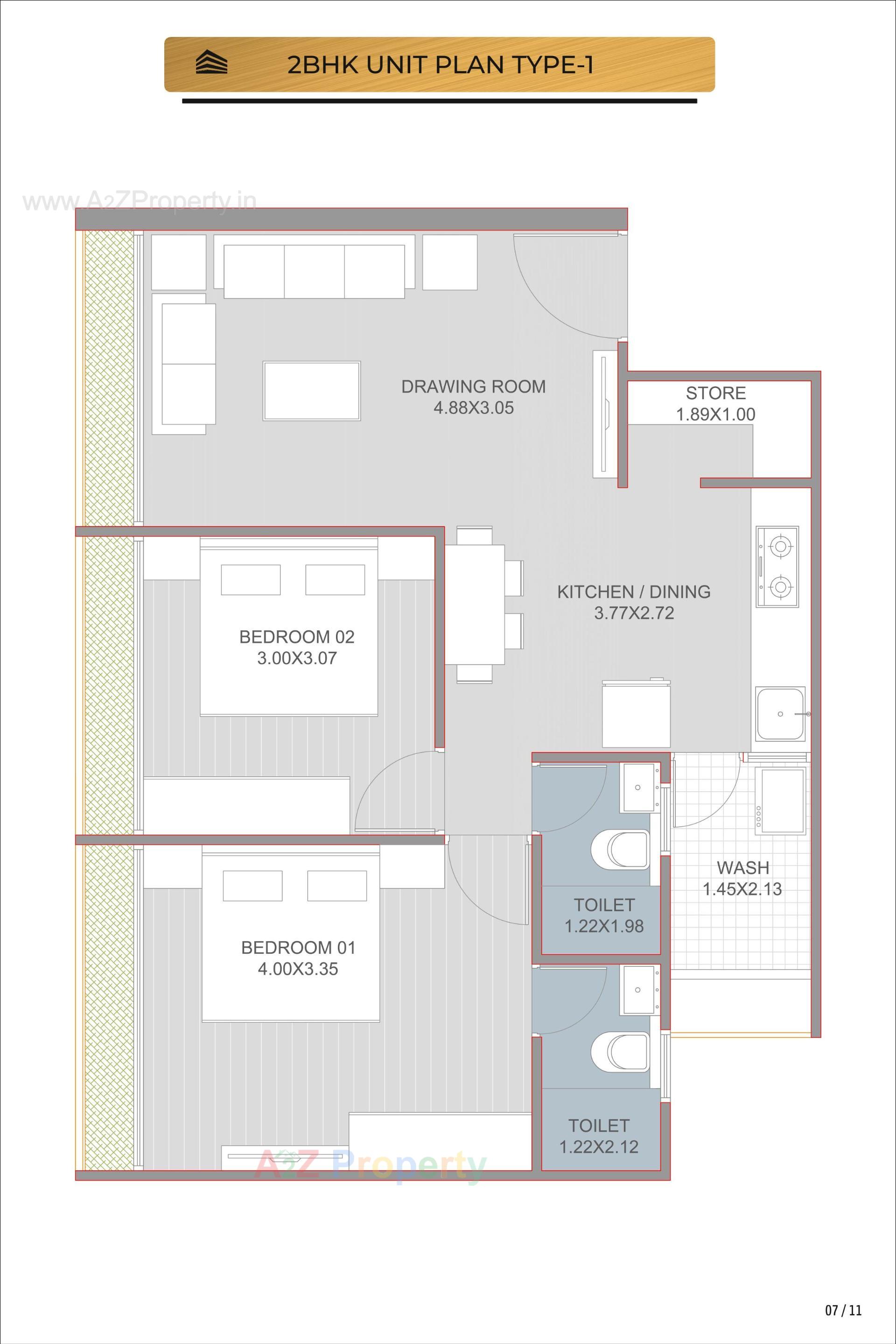 Layout of real estate project Vashikaa Embark located at Zundal, Gandhinagar, Gujarat