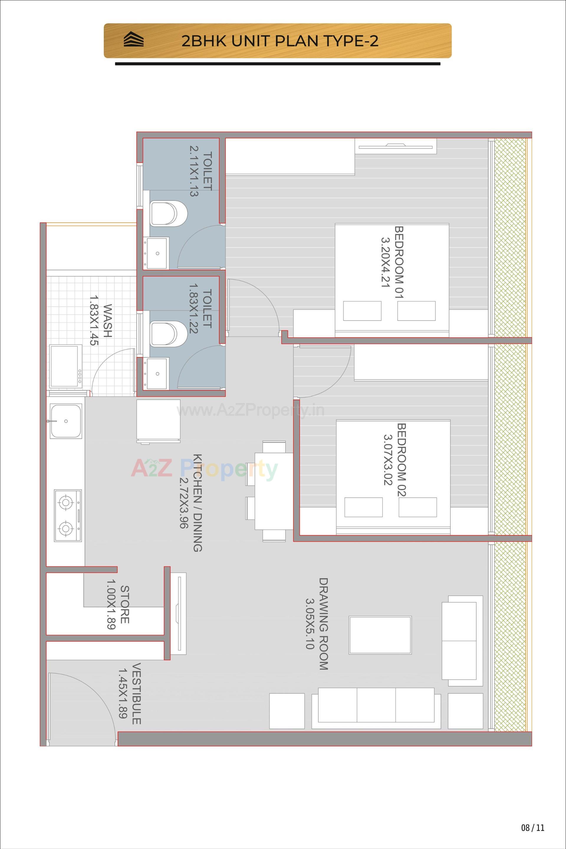 Layout of real estate project Vashikaa Embark located at Zundal, Gandhinagar, Gujarat