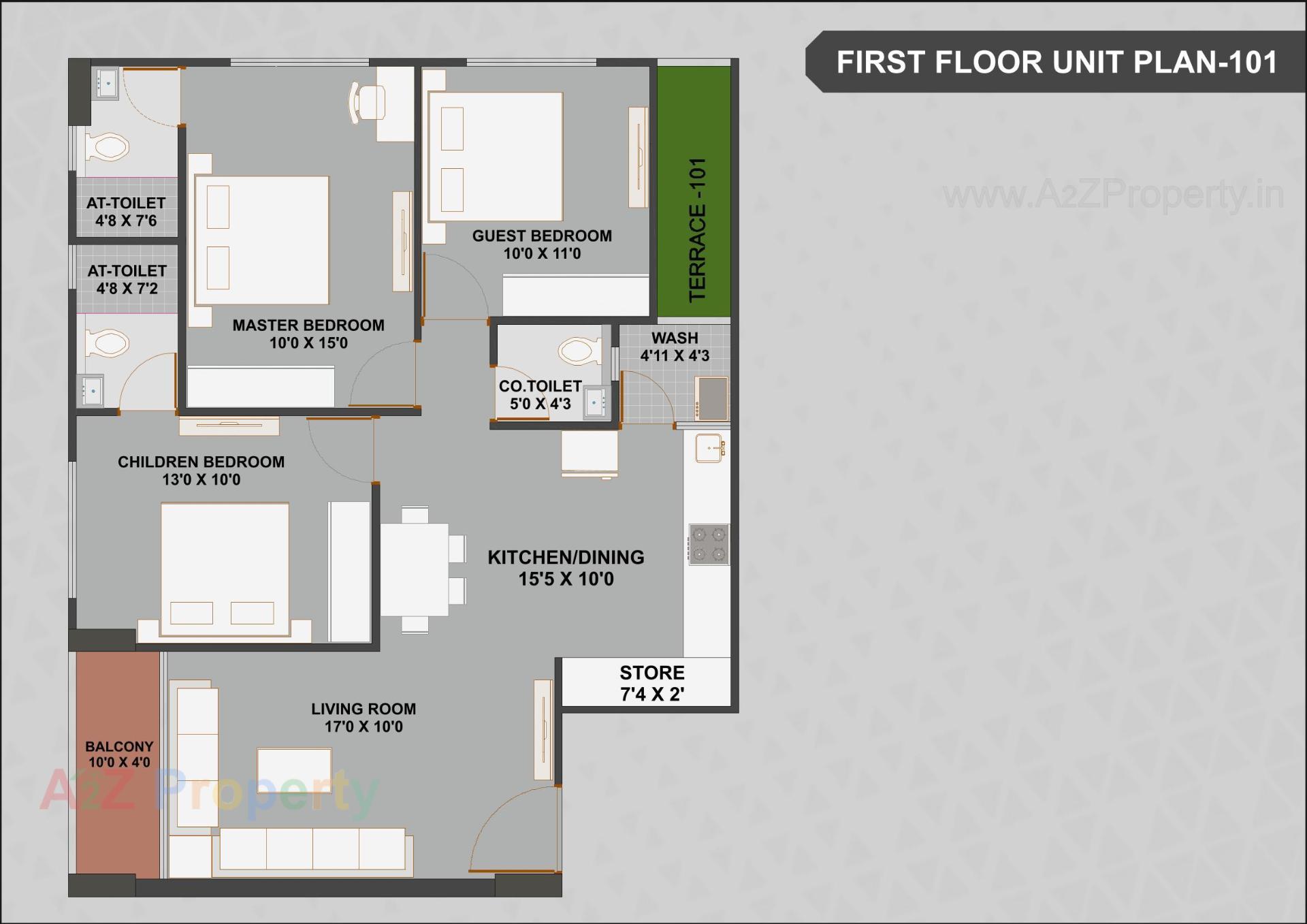 Layout of real estate project Vashikaa Prime located at Zundal, Gandhinagar, Gujarat