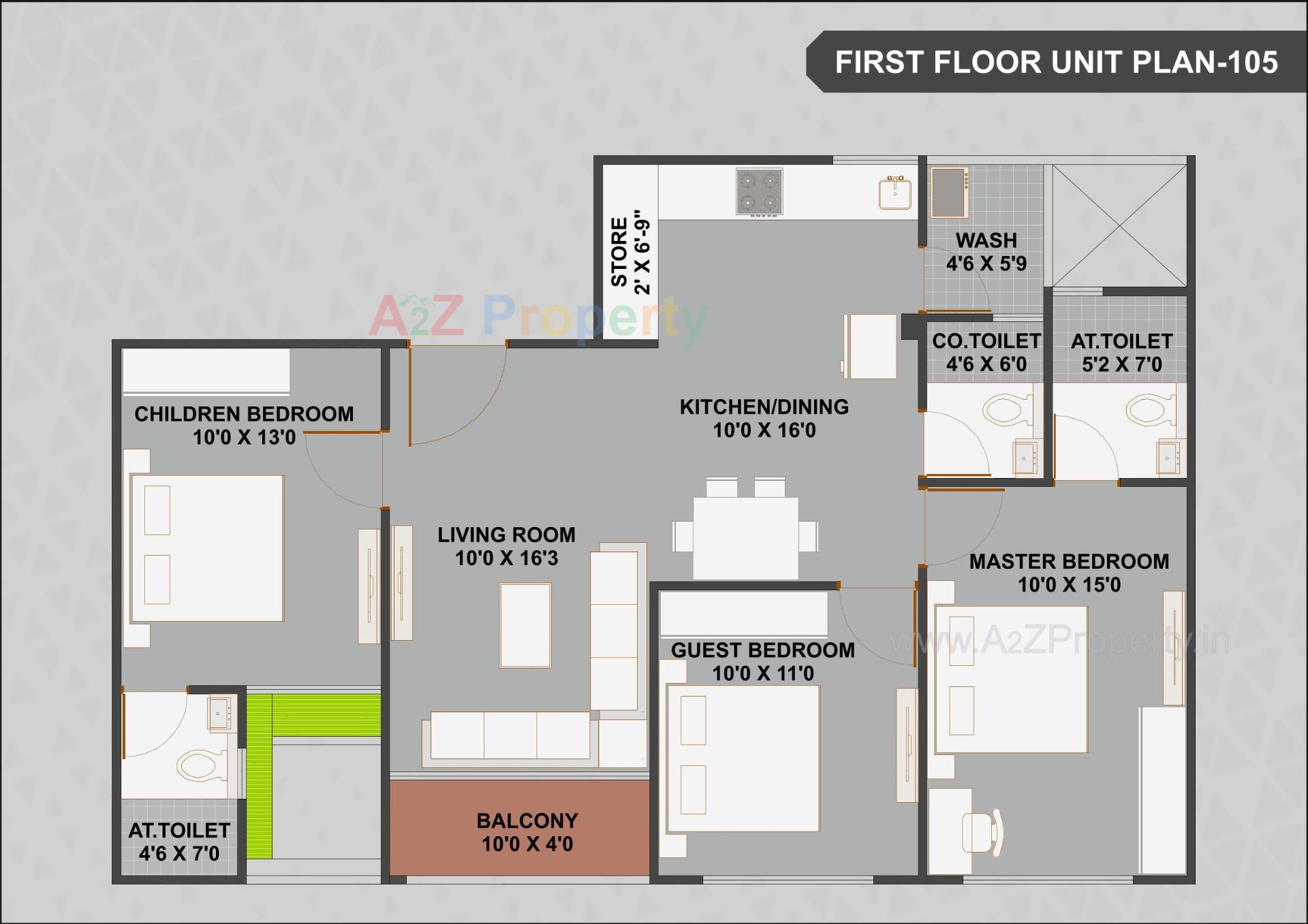 Layout of real estate project Vashikaa Prime located at Zundal, Gandhinagar, Gujarat