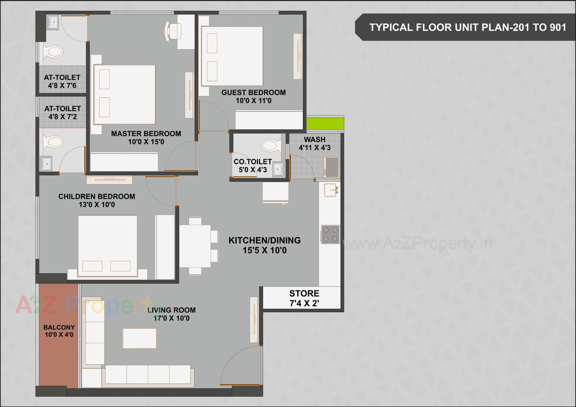 Layout of real estate project Vashikaa Prime located at Zundal, Gandhinagar, Gujarat