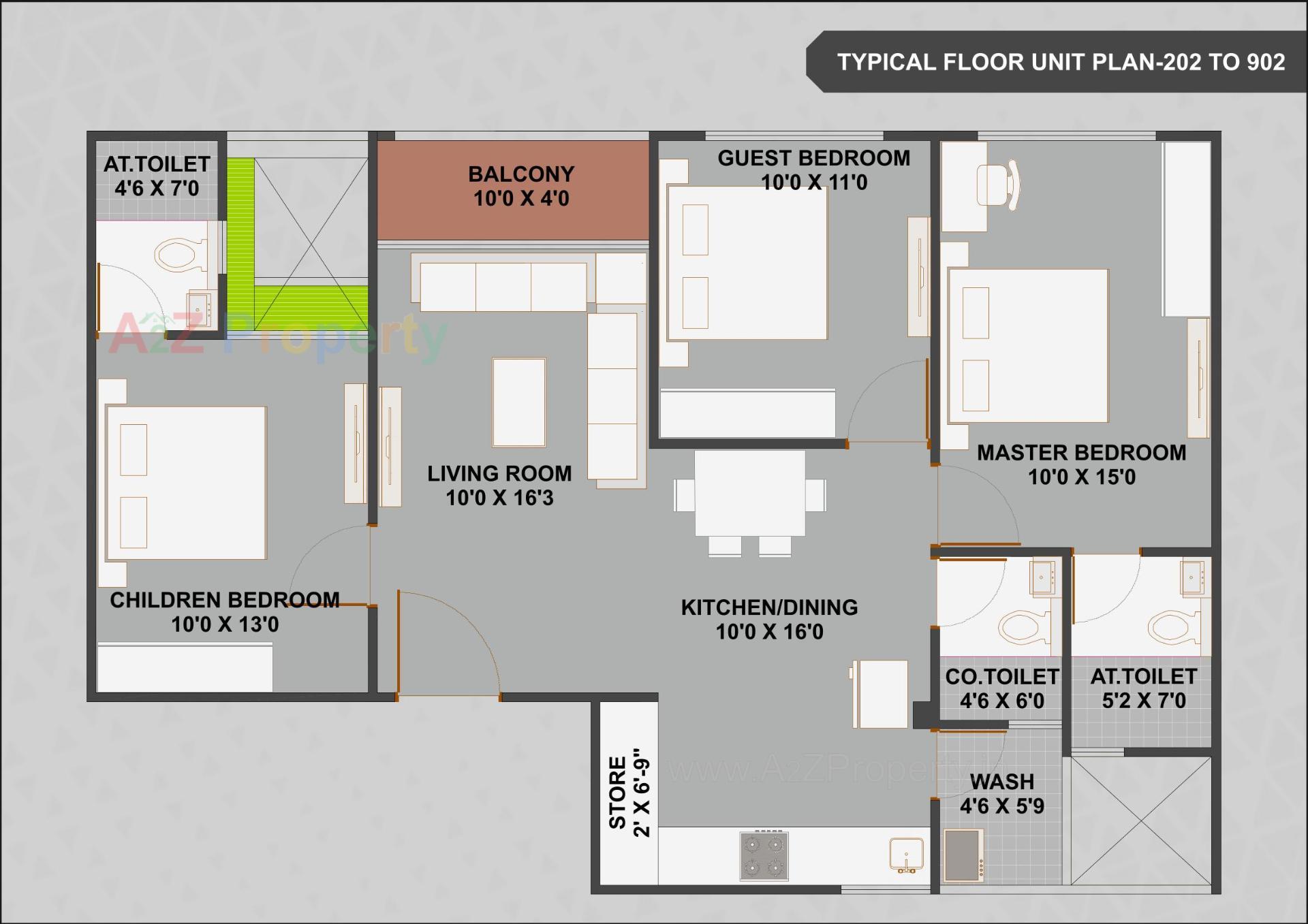 Layout of real estate project Vashikaa Prime located at Zundal, Gandhinagar, Gujarat
