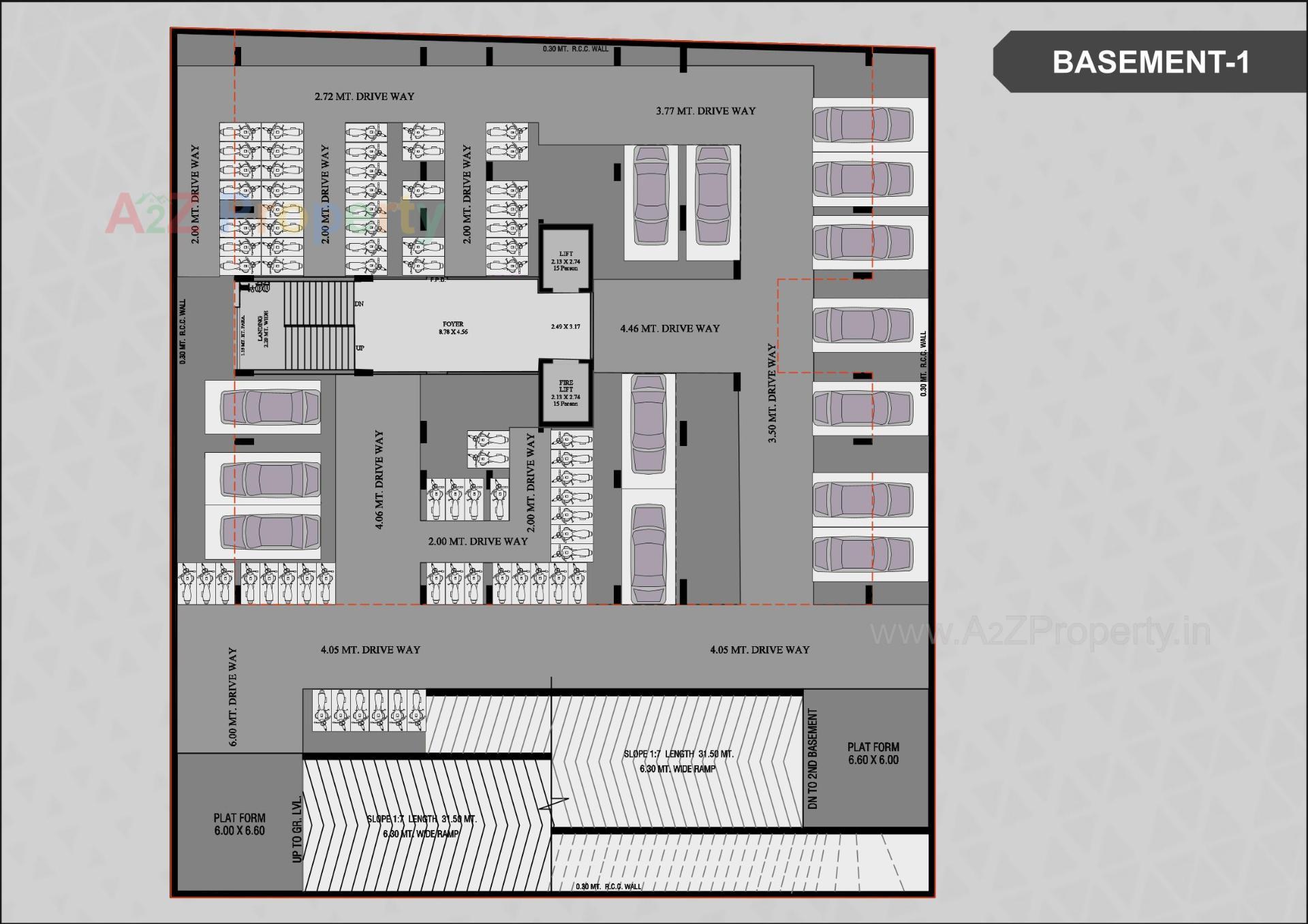 Layout of real estate project Vashikaa Prime located at Zundal, Gandhinagar, Gujarat