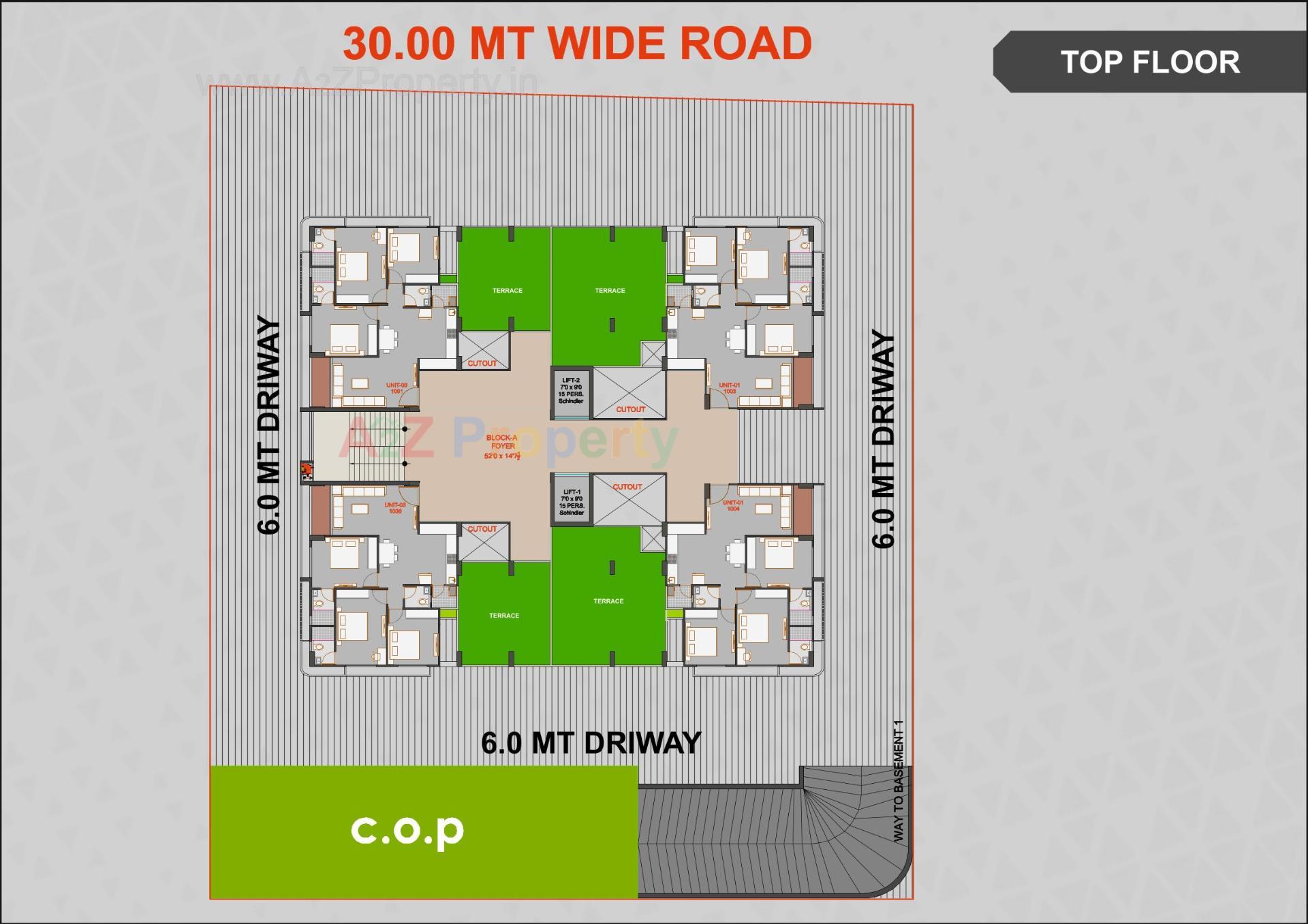 Layout of real estate project Vashikaa Prime located at Zundal, Gandhinagar, Gujarat