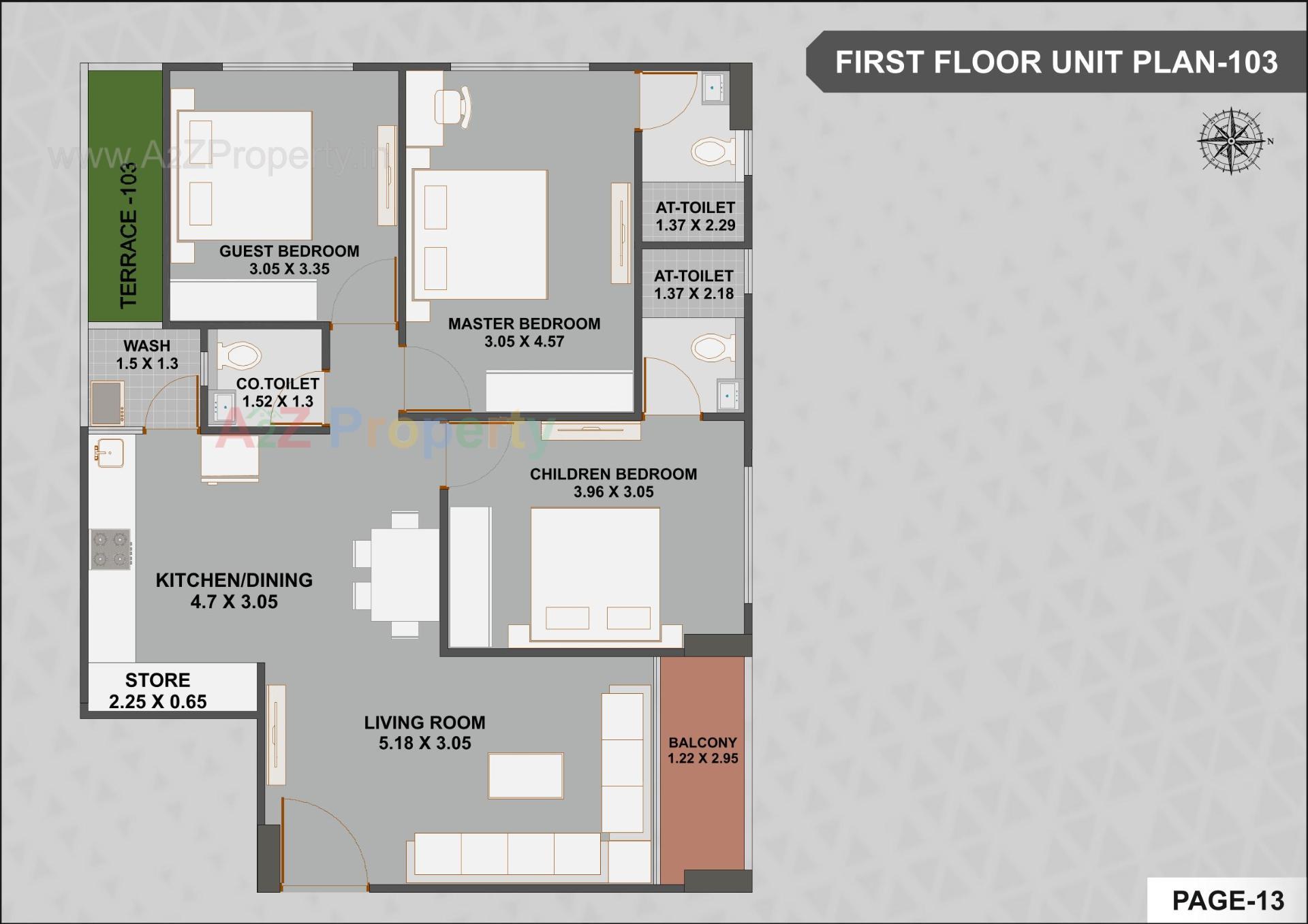 Layout of real estate project Vashikaa Prime located at Zundal, Gandhinagar, Gujarat