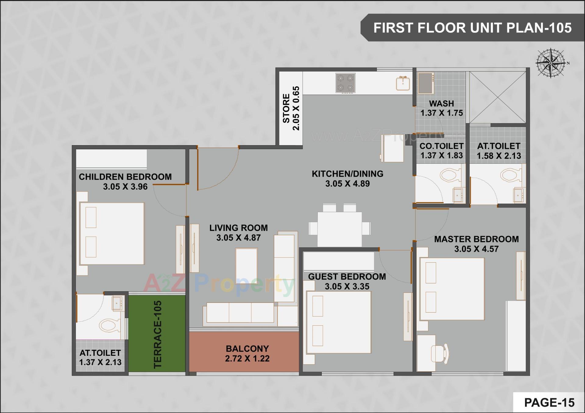 Layout of real estate project Vashikaa Prime located at Zundal, Gandhinagar, Gujarat