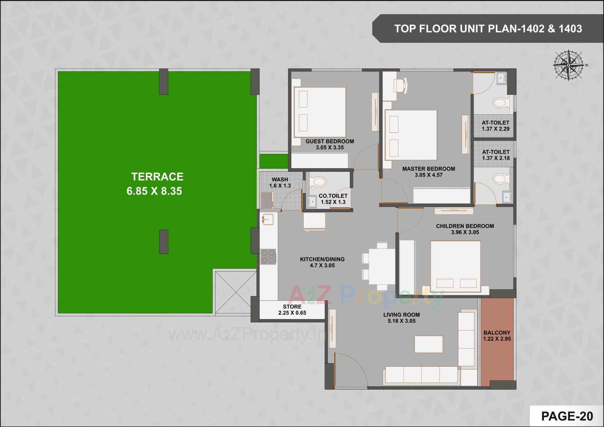 Layout of real estate project Vashikaa Prime located at Zundal, Gandhinagar, Gujarat