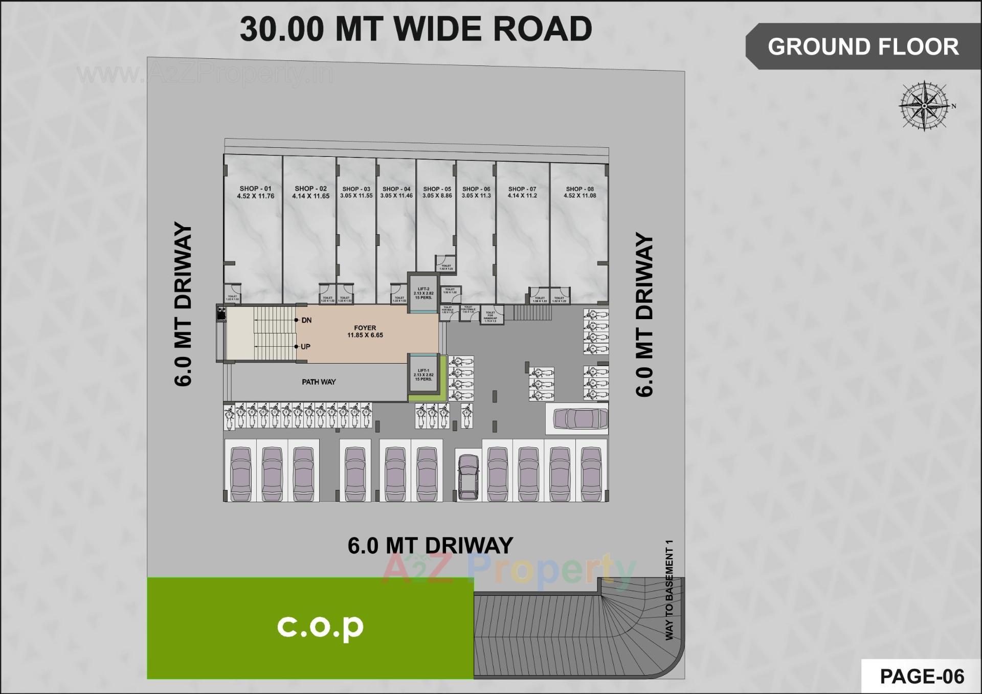 Layout of real estate project Vashikaa Prime located at Zundal, Gandhinagar, Gujarat