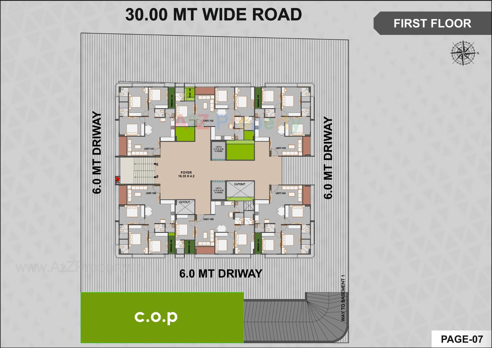 Layout of real estate project Vashikaa Prime located at Zundal, Gandhinagar, Gujarat
