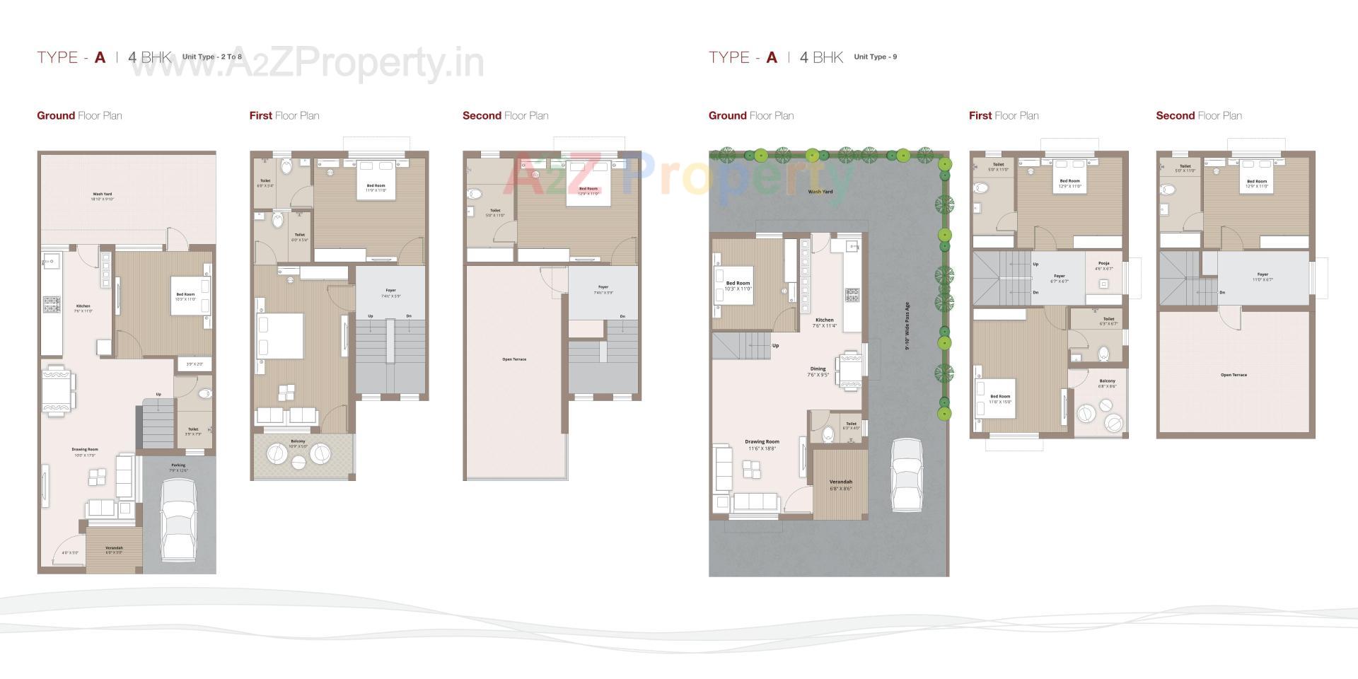 Layout of real estate project Vatrika Villa located at Dahegam, Gandhinagar, Gujarat