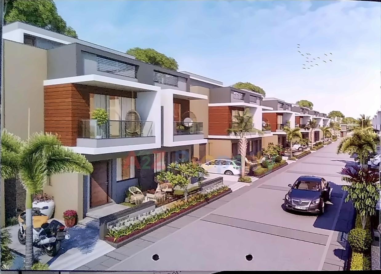 3D Elevation of real estate project Ved Bungalows/ved Green located at Dehgam, Gandhinagar, Gujarat