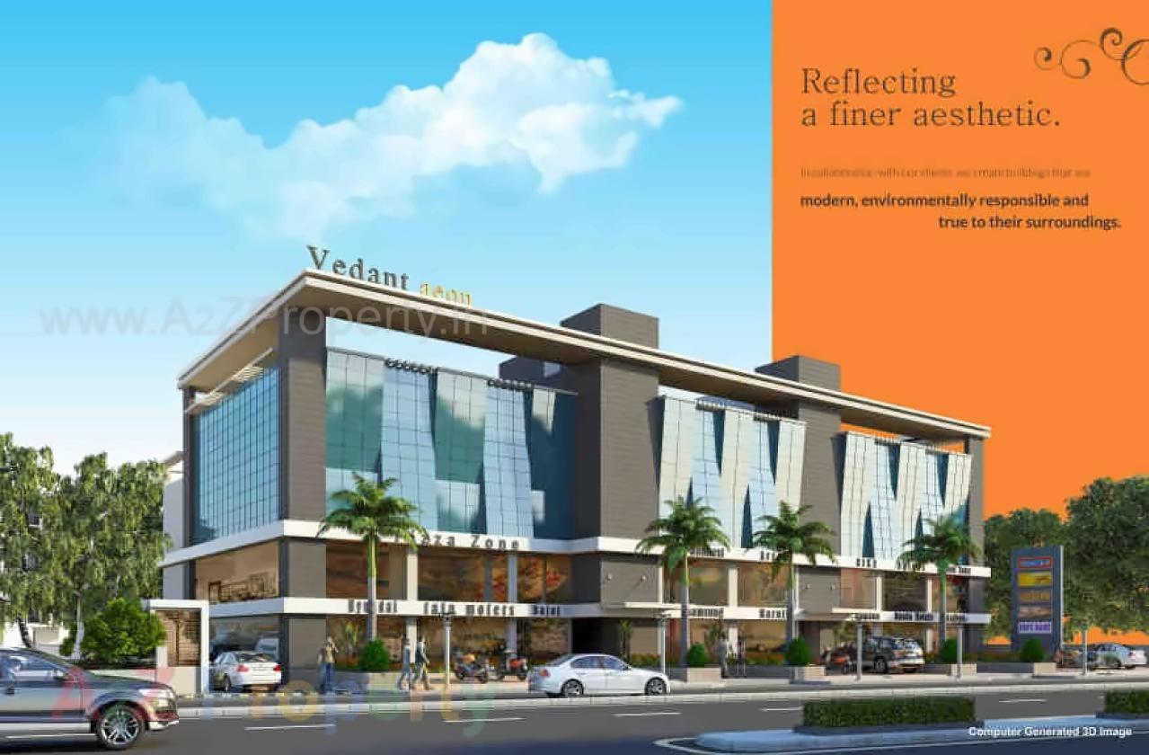 3D Elevation of real estate project Vedant Aeon located at Nana-chiloda, Gandhinagar, Gujarat