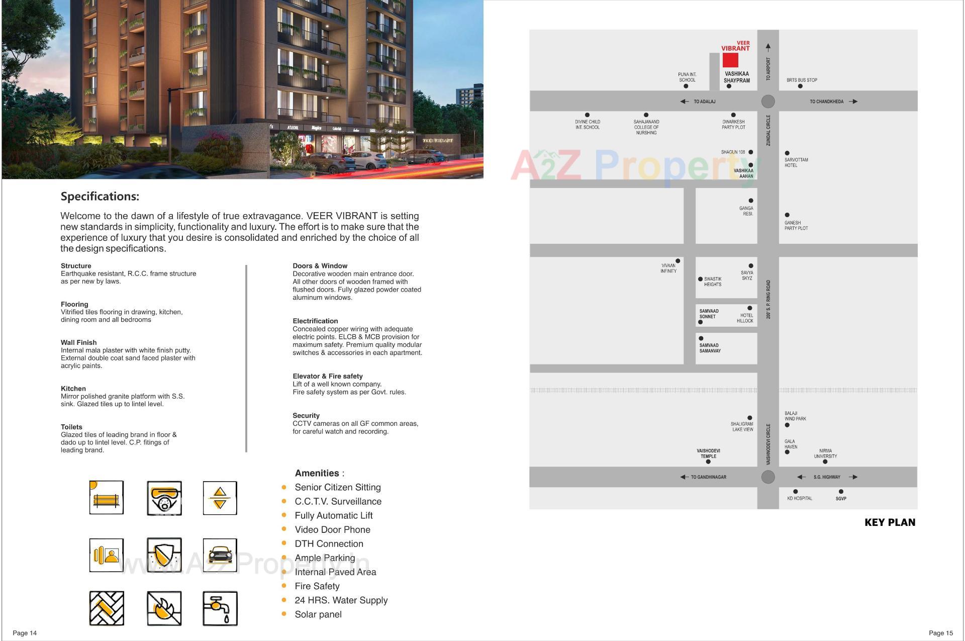  of real estate project Veer Vibrant located at Zundal, Gandhinagar, Gujarat