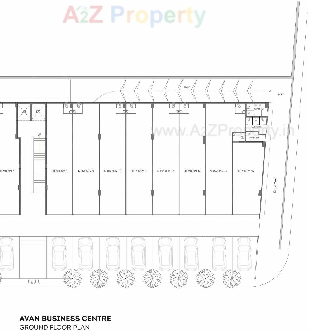 Layout of real estate project Venus Avan Business Centre located at Bhat, Gandhinagar, Gujarat