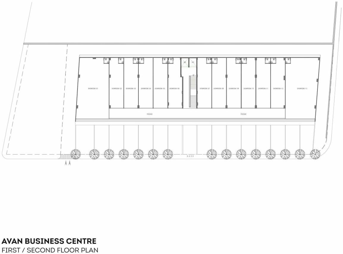 Layout of real estate project Venus Avan Business Centre located at Bhat, Gandhinagar, Gujarat