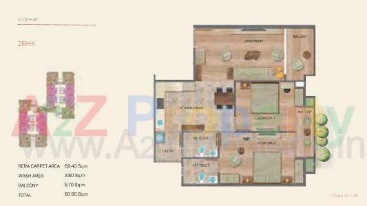 Layout of real estate project Vida located at Pirojpur, Gandhinagar, Gujarat