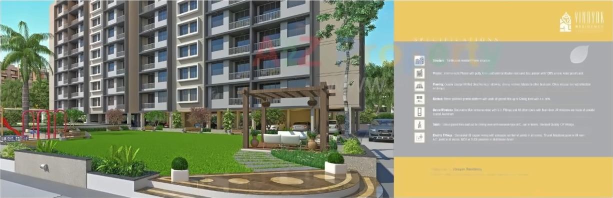 3D Elevation of real estate project Vinayak located at Borisana, Gandhinagar, Gujarat
