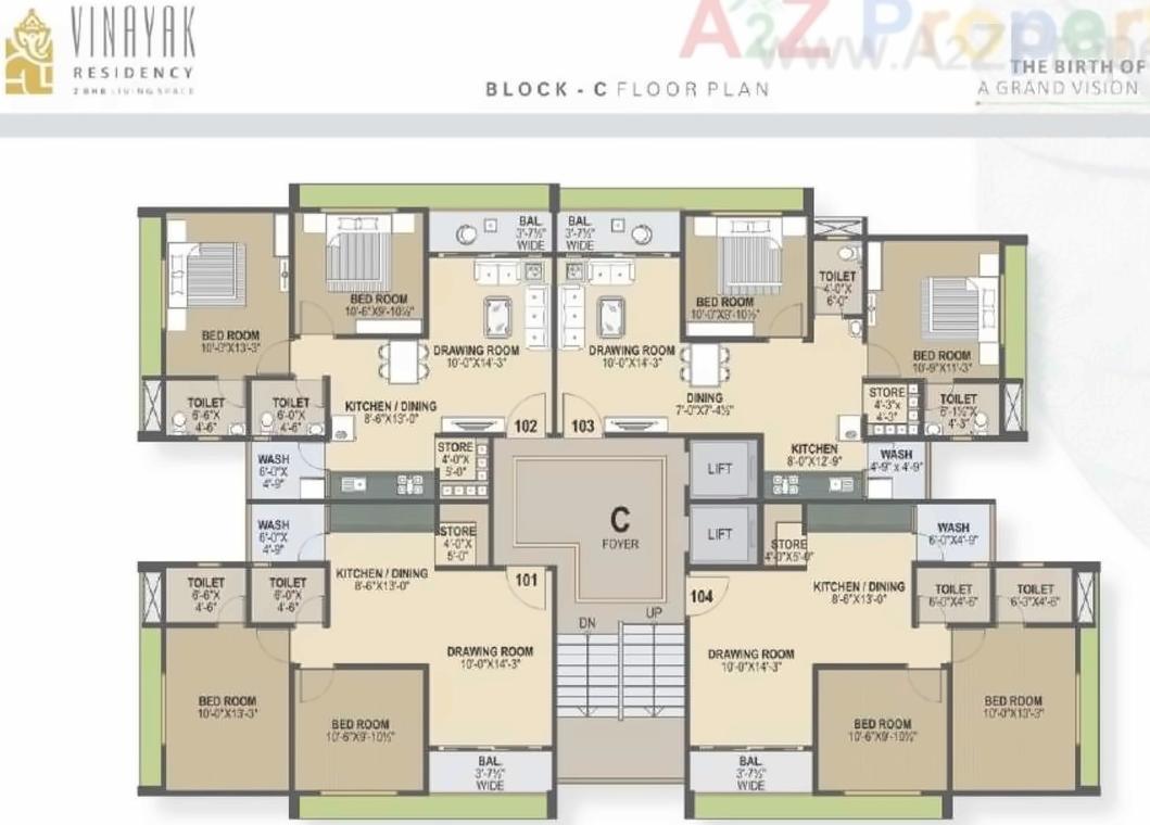 Layout of real estate project Vinayak located at Borisana, Gandhinagar, Gujarat
